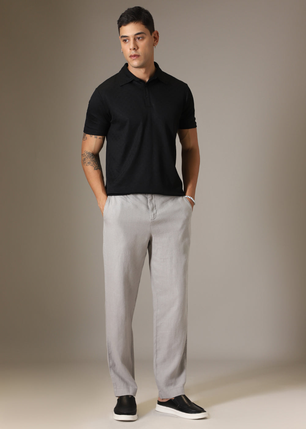 Gravel Grey Linen Pant