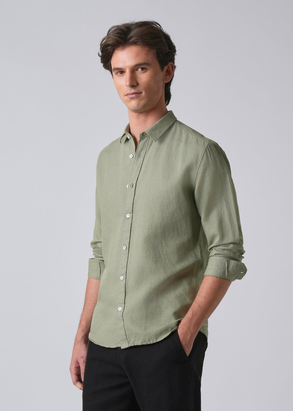Green Linen Shirt