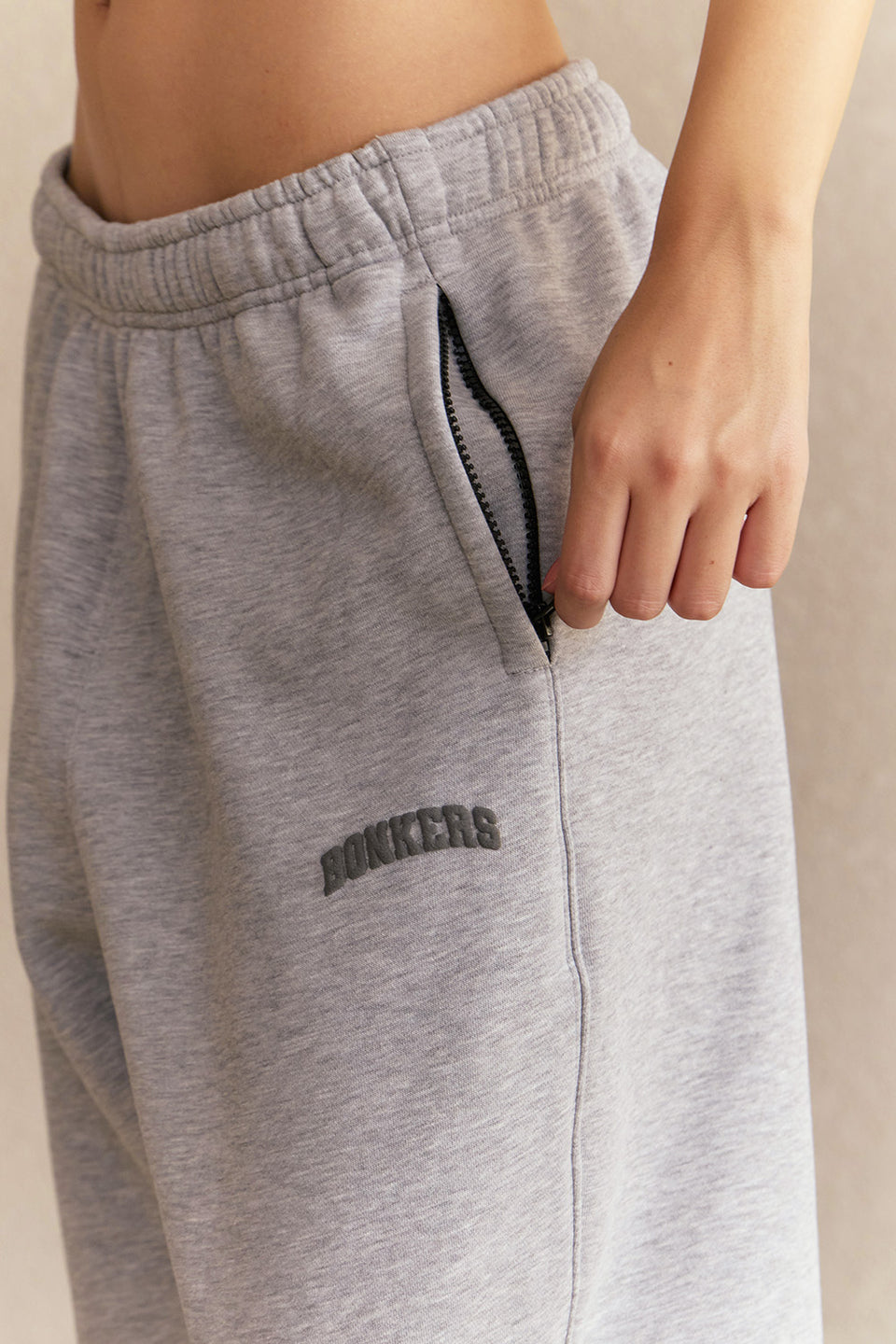 Grey Melange Cuffed Joggers JG67