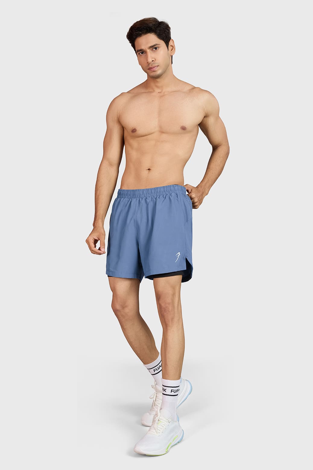 Hyper 5" Running Shorts Light Grey