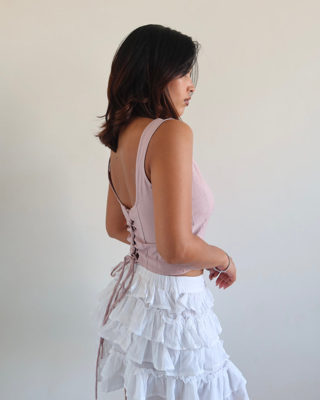 Refine Criss Cross Corset Top