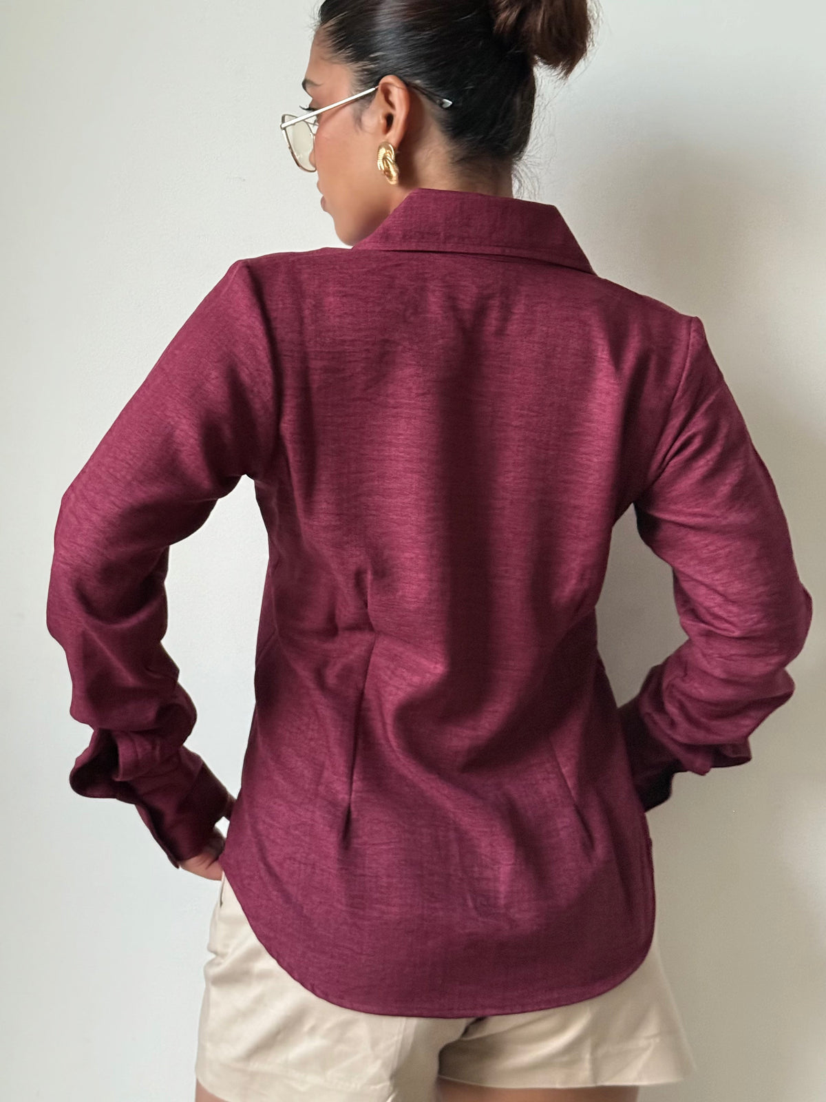 Sculpted Waistline Classic Shirt