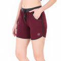 Gym & Running Shorts For Women (Maroon) S54