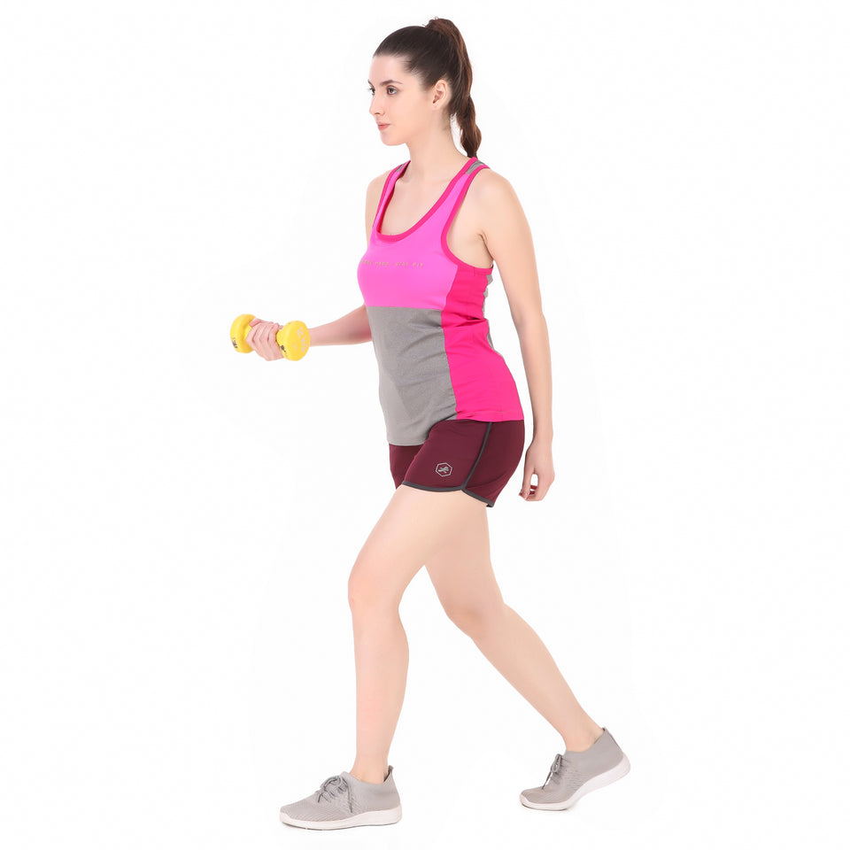 Gym & Running Shorts For Women (Maroon) S54