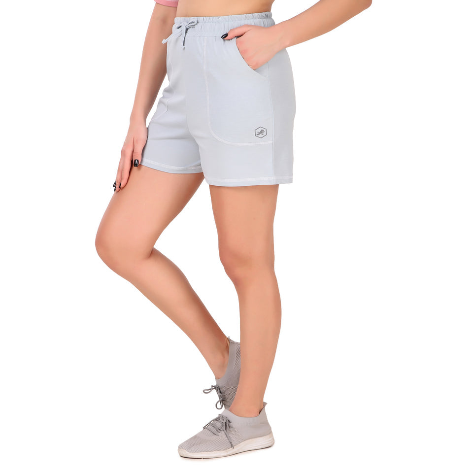 Cotton Lounge Shorts For Women (Sky) S54