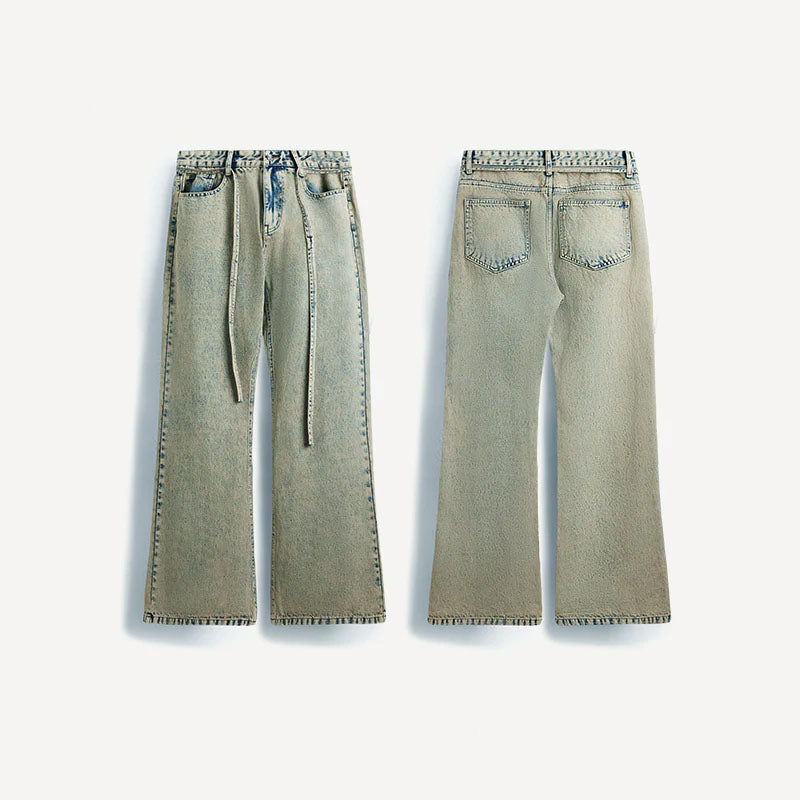 Mud Dyed Washed Bootcut Jeans
