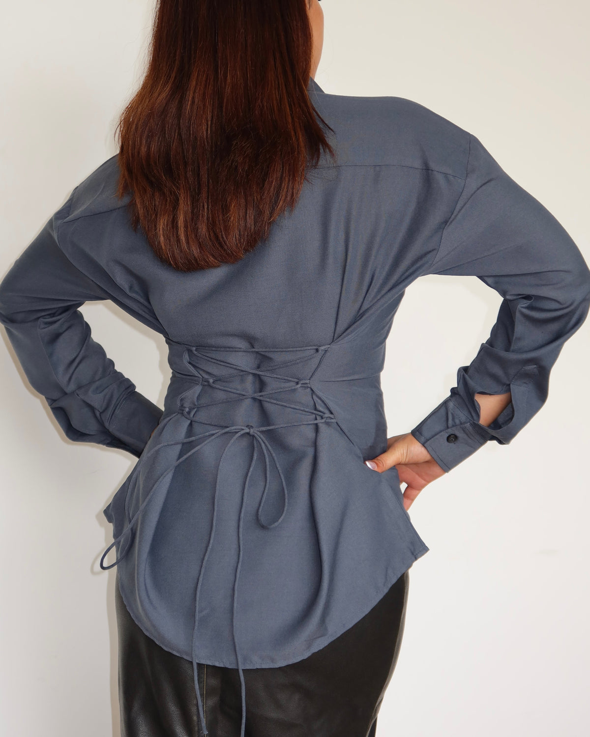 Tie Up Waist Statement Shirt