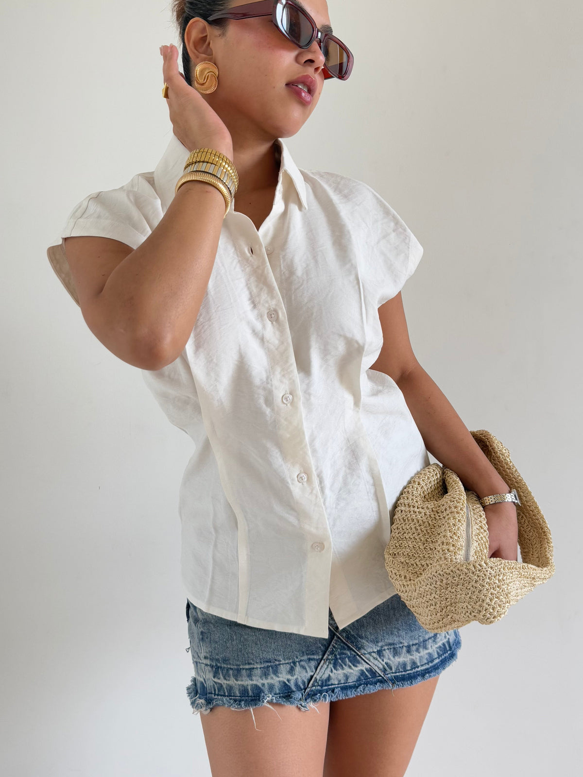 Snap Fit Cotton Tailor Shirt