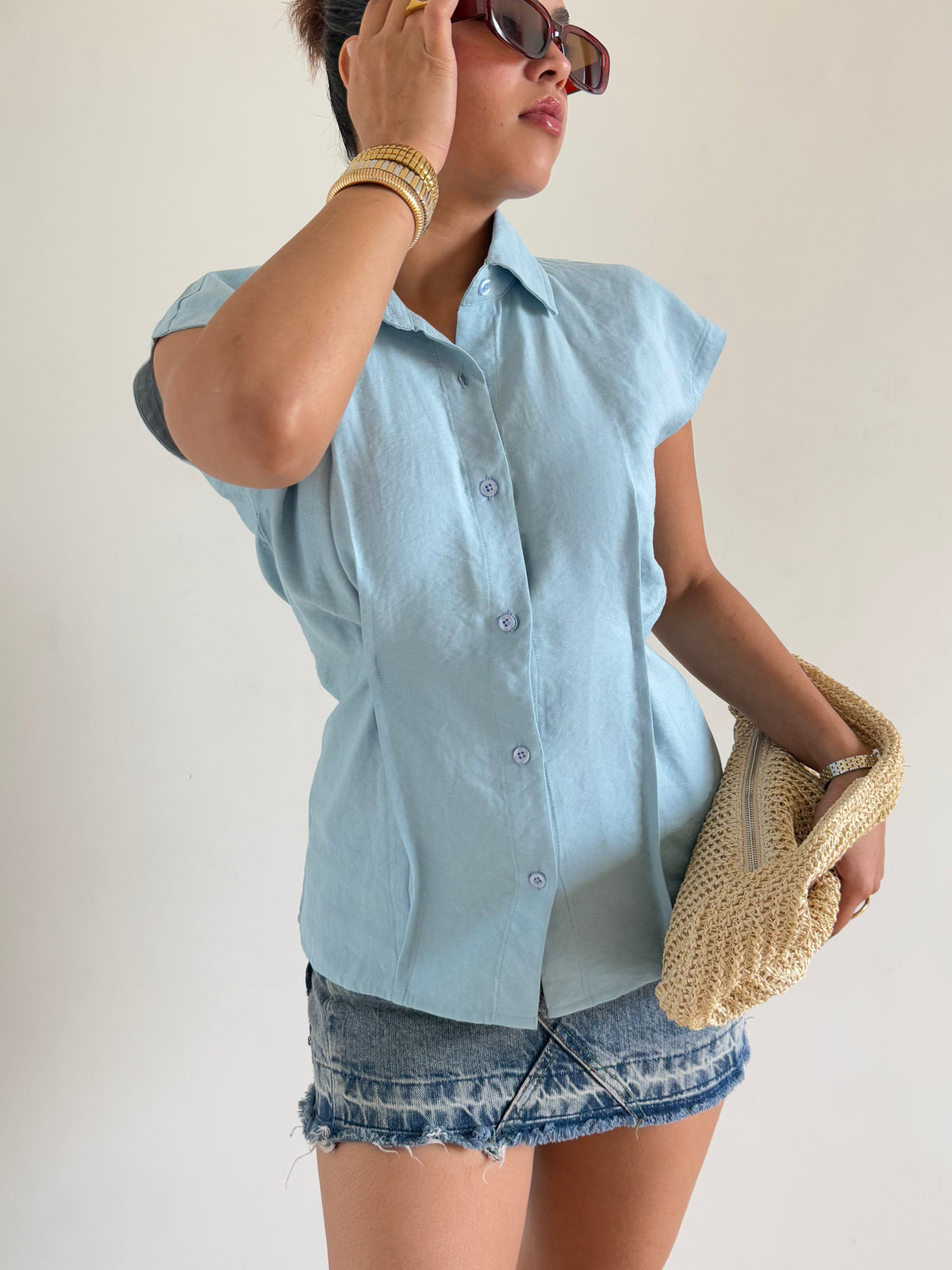 Snap Fit Cotton Tailor Shirt