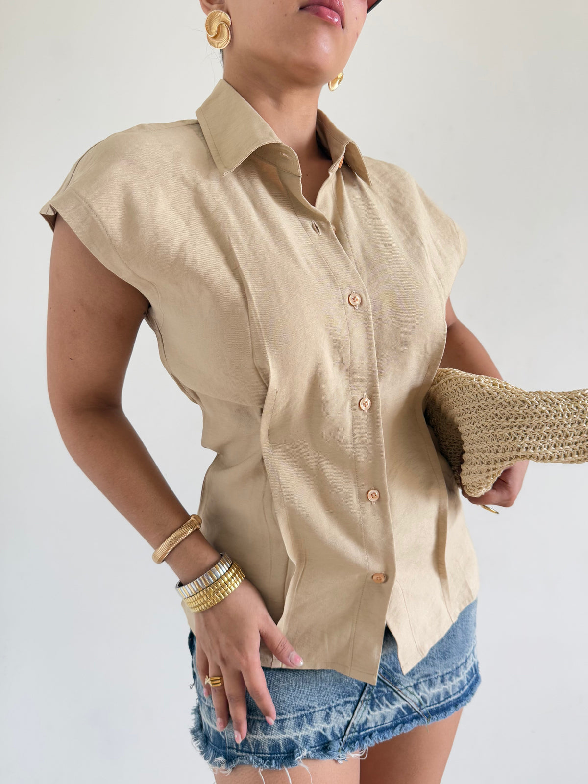 Snap Fit Cotton Tailor Shirt