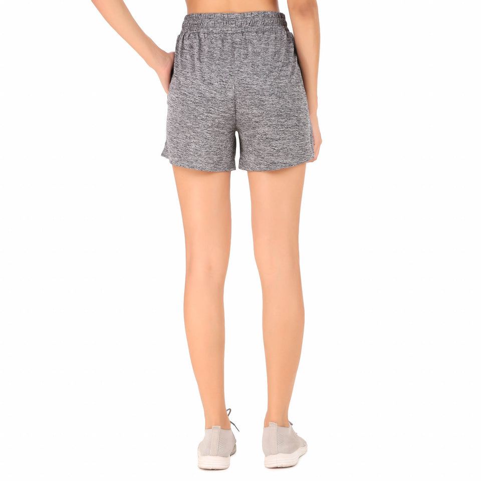 Activewear Shorts For Women (Grey Melange) S54