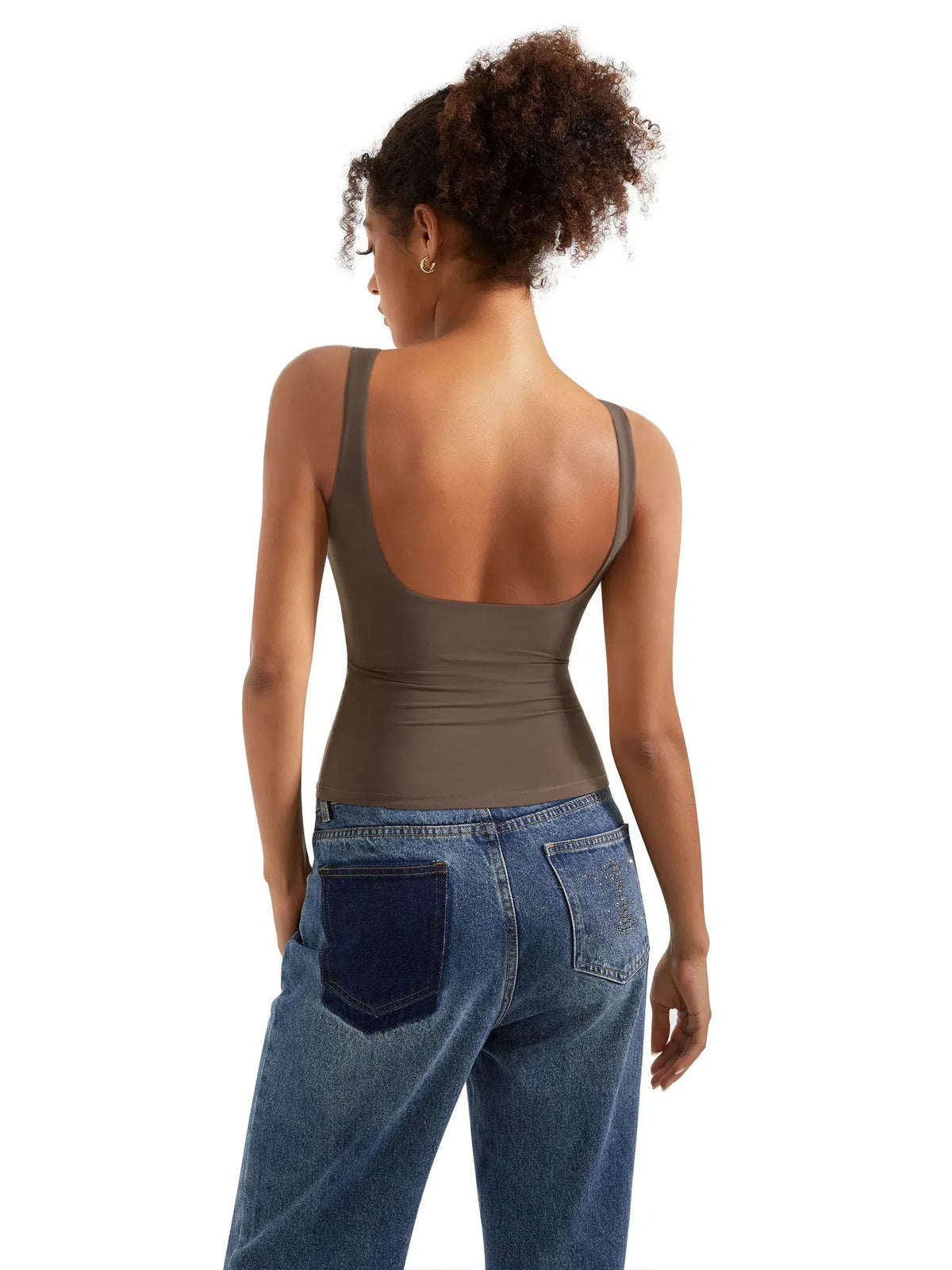 Soft Backless Boat Neck Tank Top