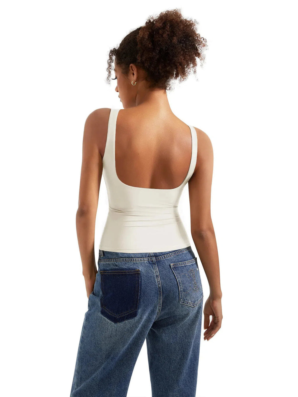 Soft Backless Boat Neck Tank Top