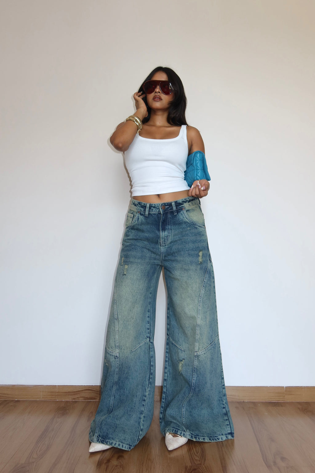 Scar Blue Extra Baggy Jeans