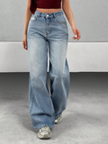 Bling Bleach Wide Leg Jeans