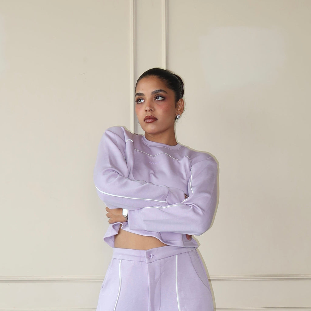 Cloud Contrast Full Sleeve Top