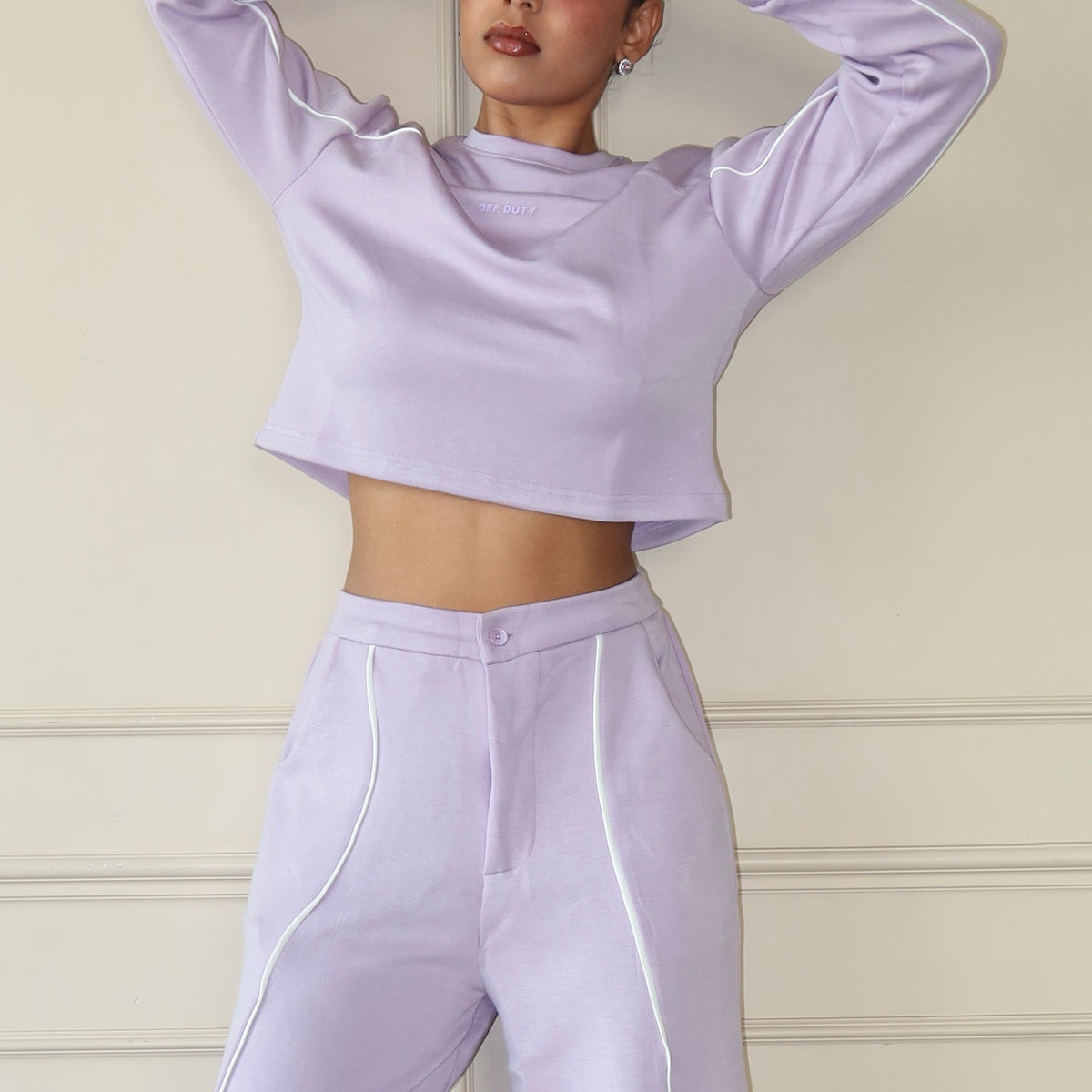 Cloud Contrast Full Sleeve Top