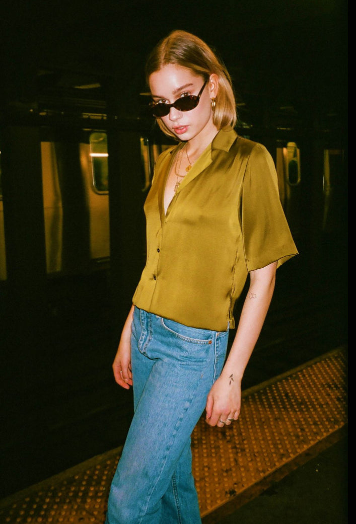 Satin Muse Lapel Shirt