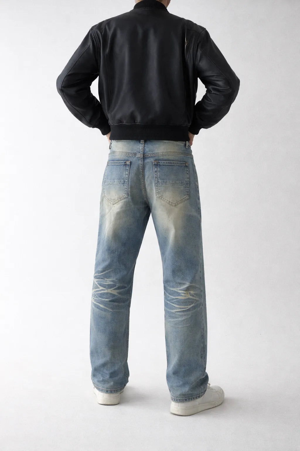 Not So Clean Blue Wash Baggy Jeans