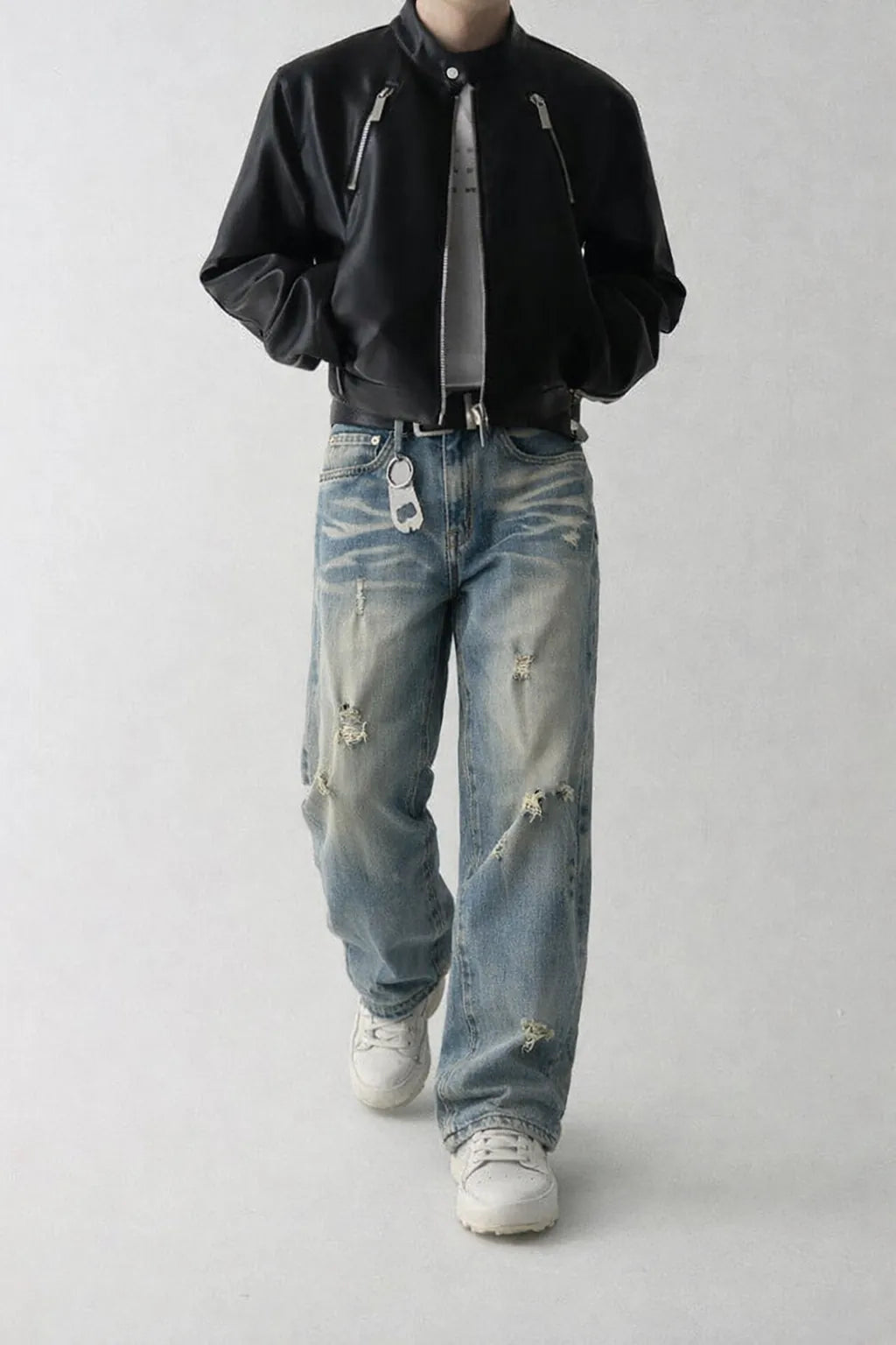 Not So Clean Blue Wash Baggy Jeans