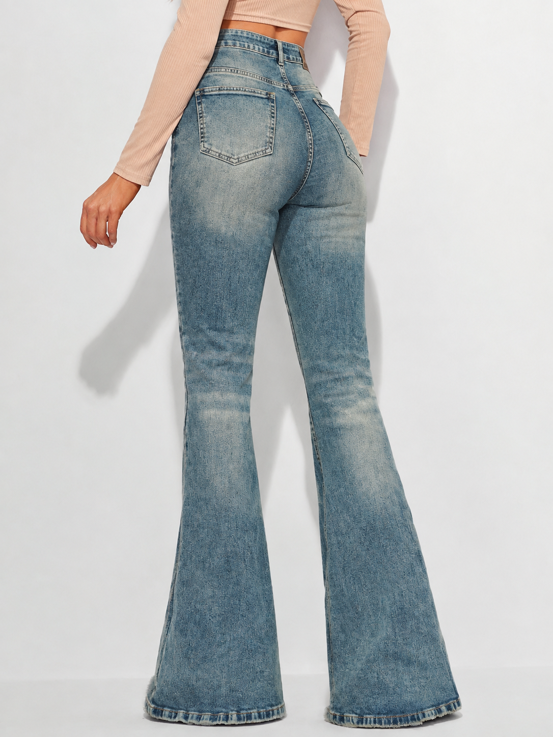 Blue Rinse Flare Fit Jeans