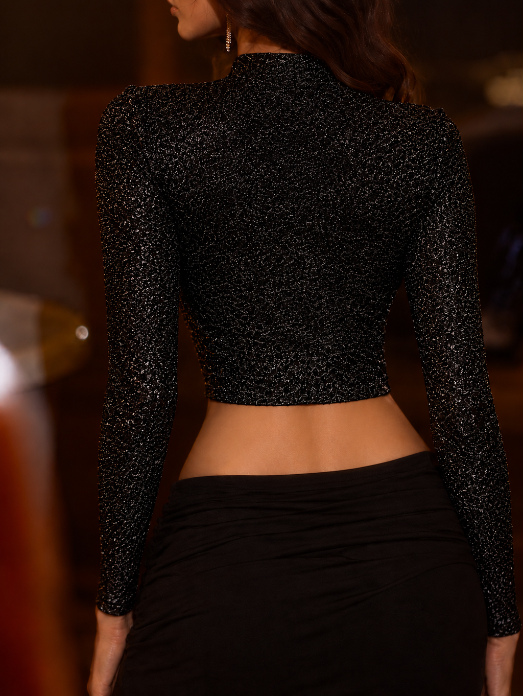 Moonlit Shimmer Crop Top