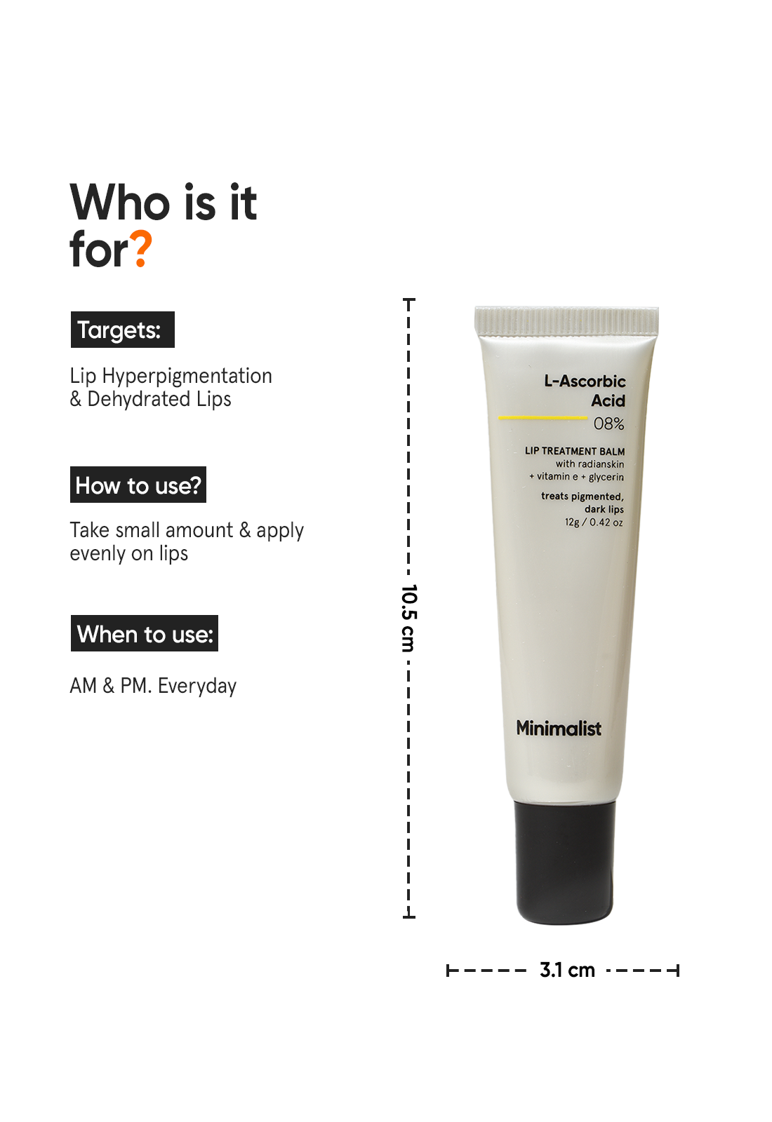 L-Ascorbic Acid 8% Lip Treatment Balm