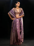 Libas Lavender Banarasi Silk Blend Saree