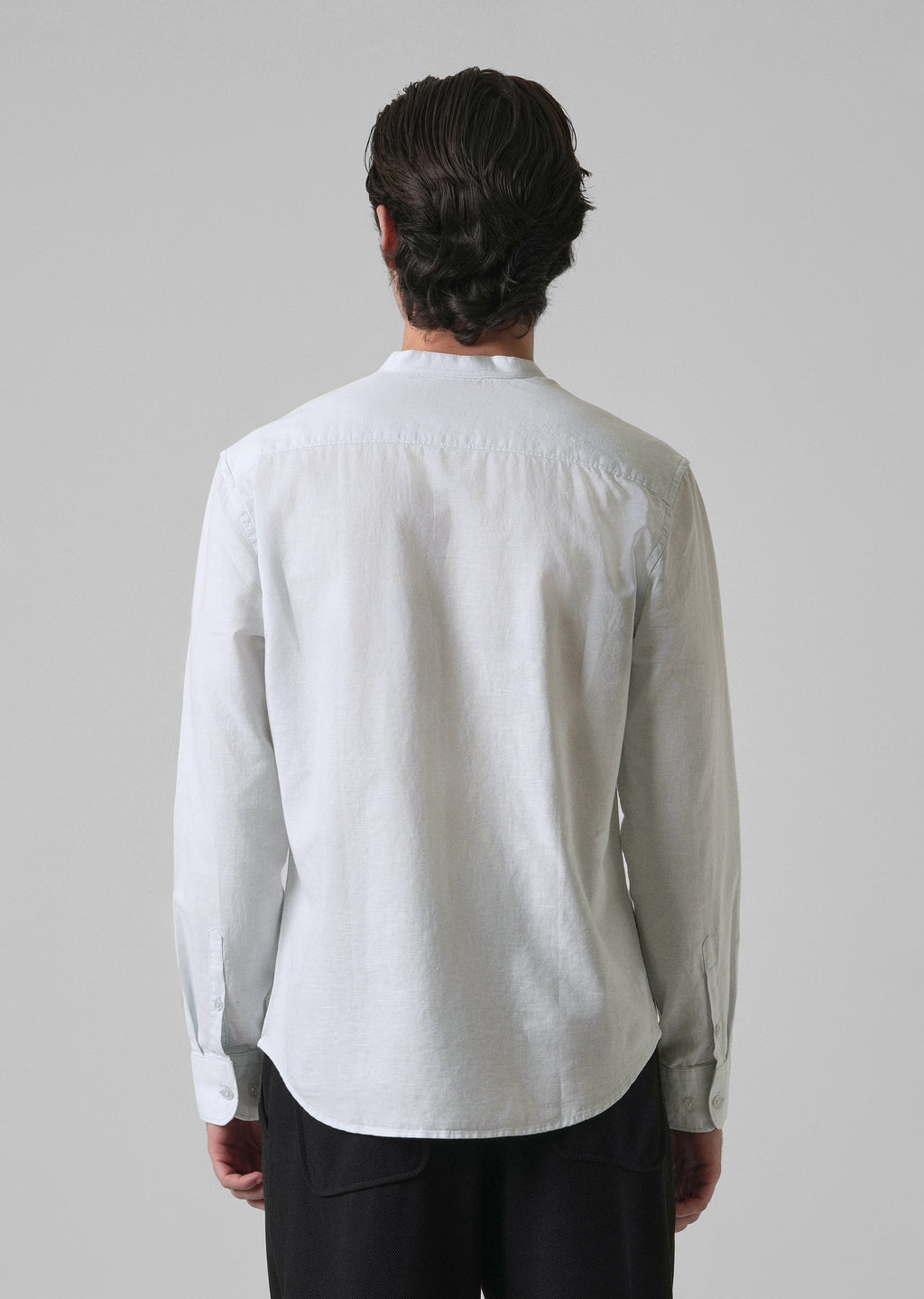 Light Blue Cotton Linen Shirt