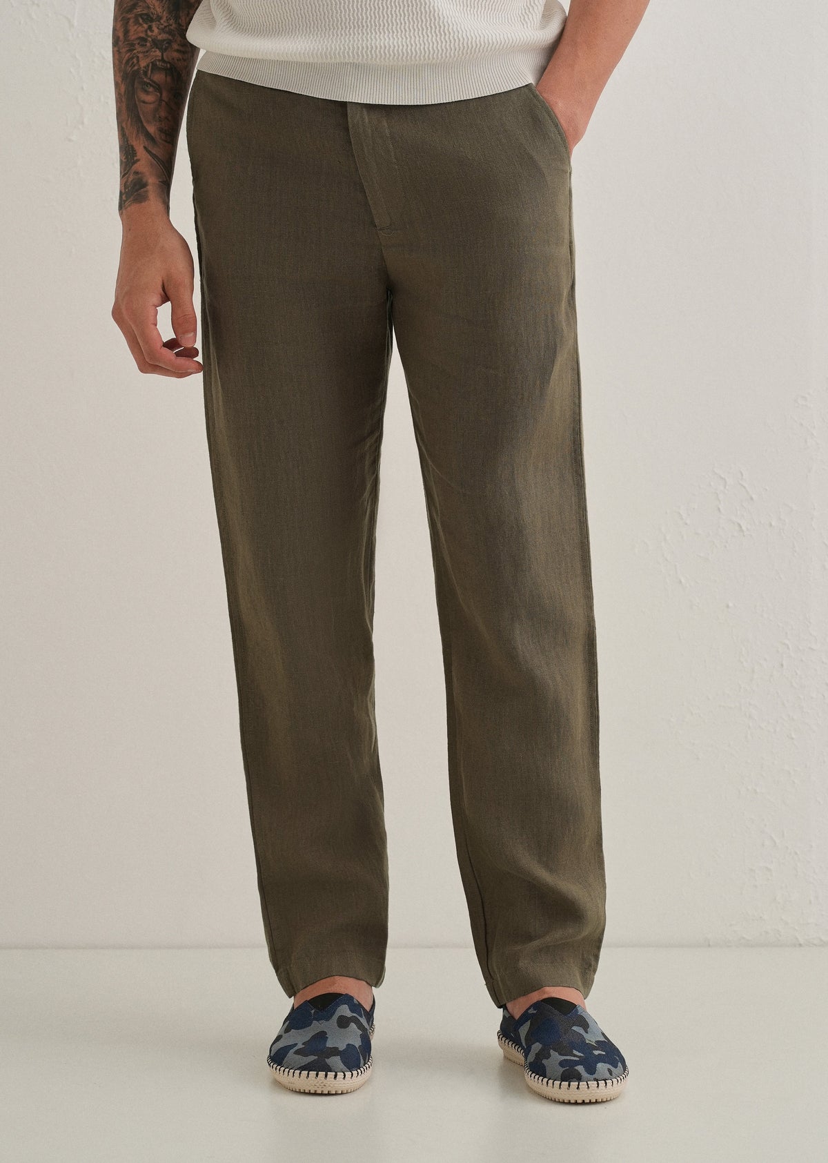 Light Olive Linen Pant