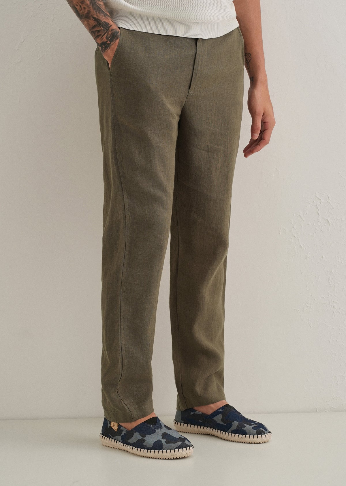 Light Olive Linen Pant