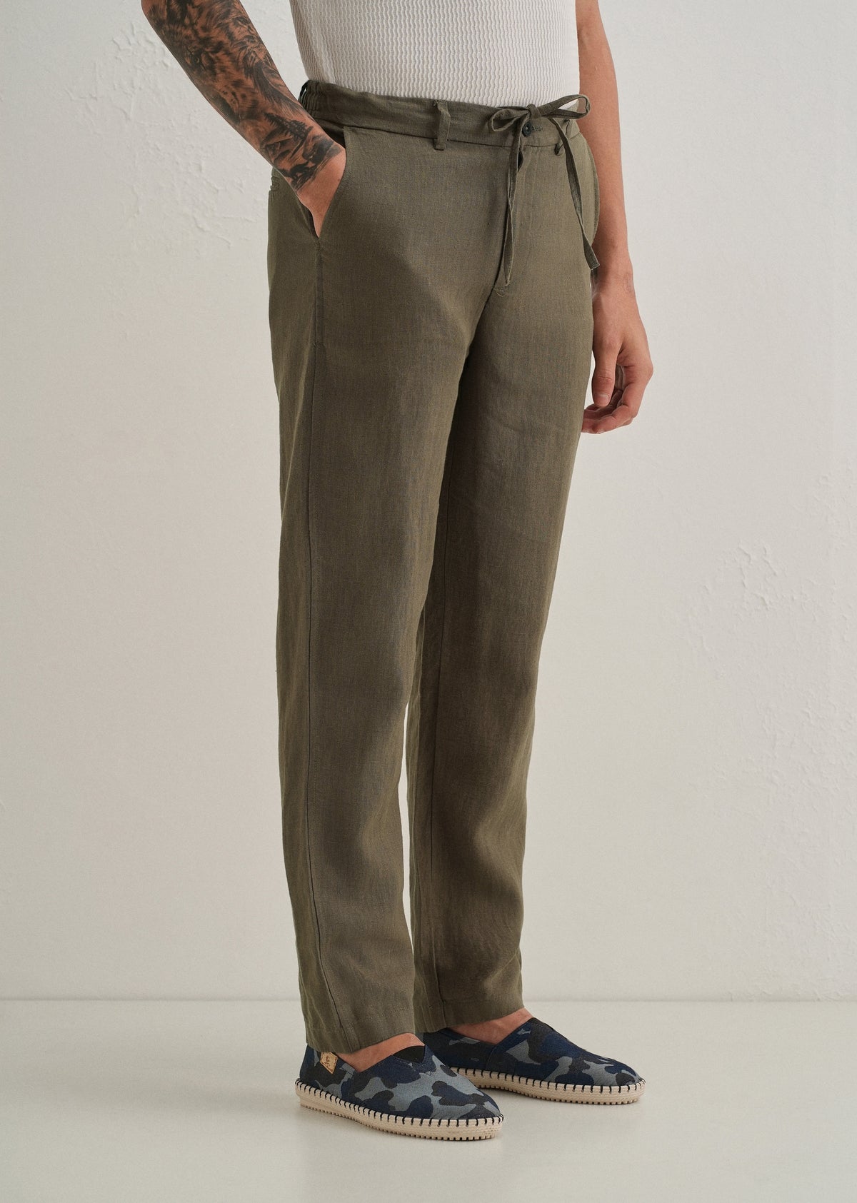 Light Olive Linen Pant