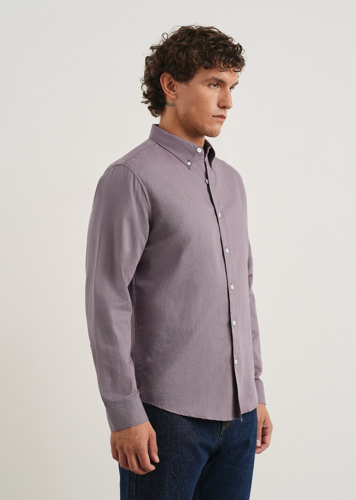 Lilac Cotton Linen Shirt
