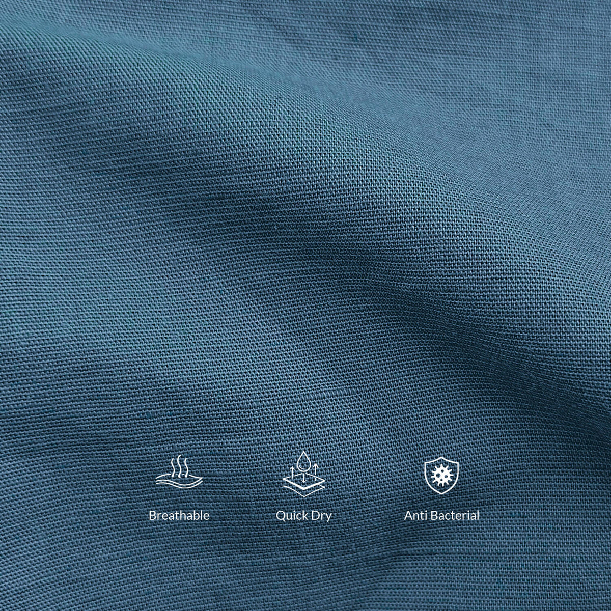 Breeze Linen Half Sleeves Shirt In Indigo