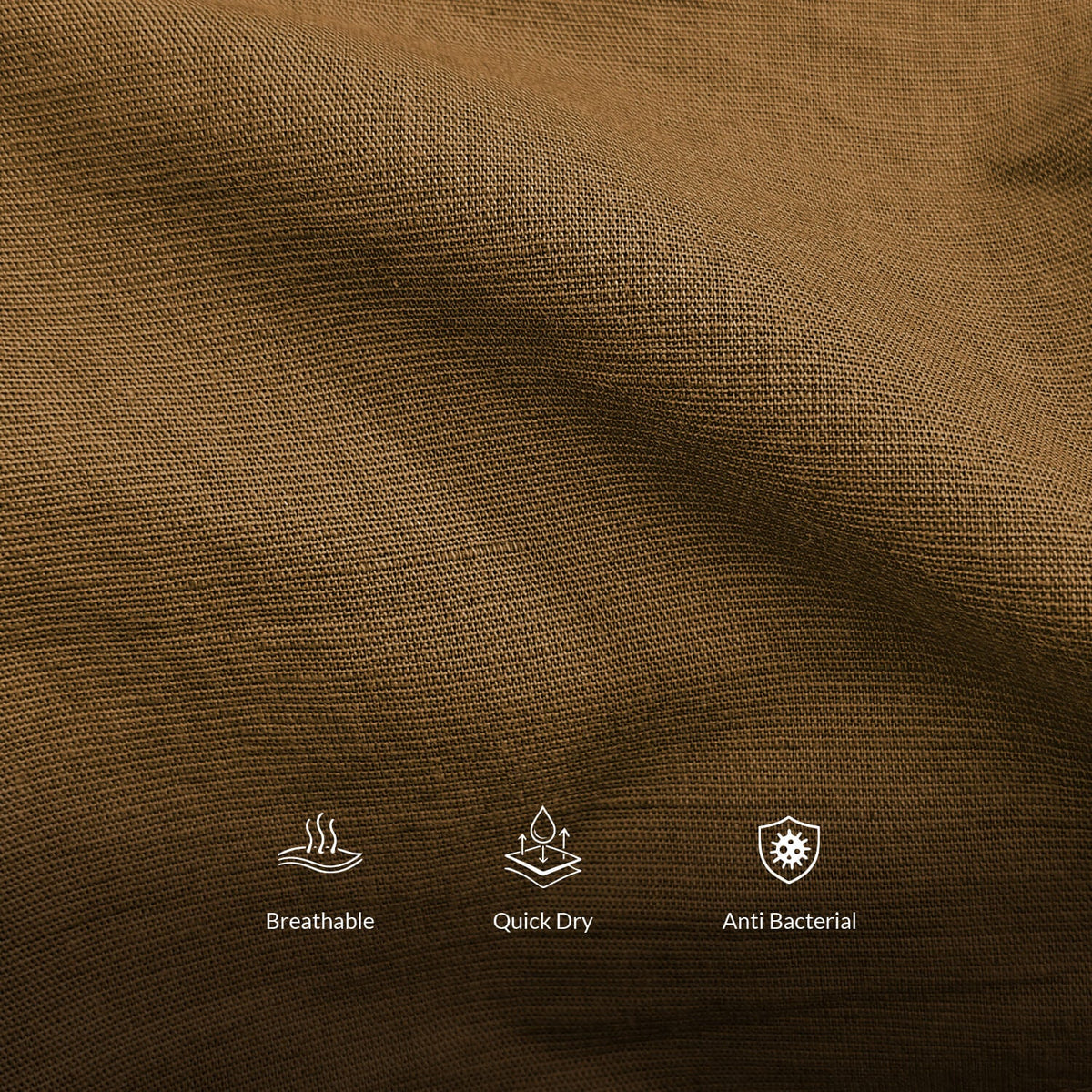 Breeze Linen Half Sleeves Shirt in Cocoa