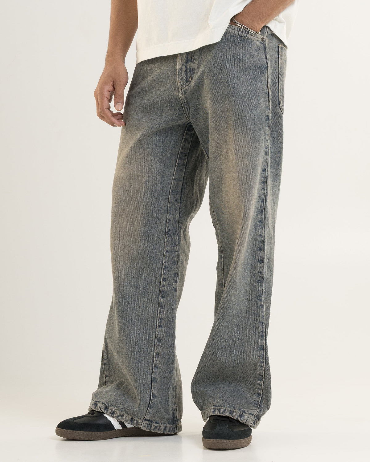 Flared Denim (Tinted Blue)