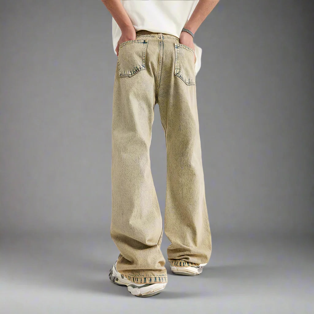 Mud Dyed Washed Bootcut Jeans