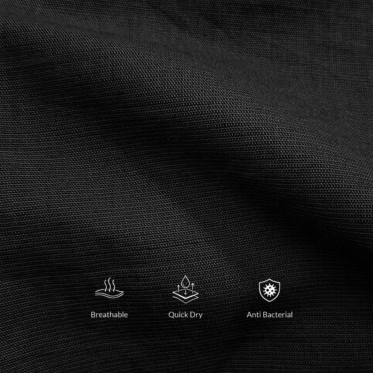 Breeze Linen Full Sleeves Shirt In Midnight