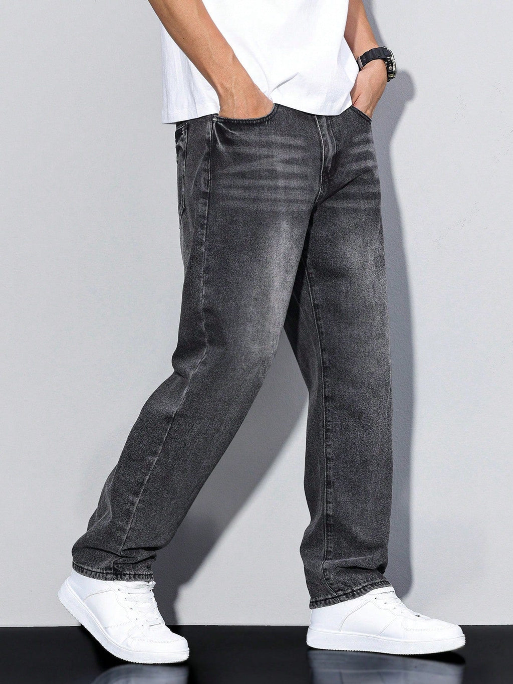 Shadow Crest Straight Fit Jeans