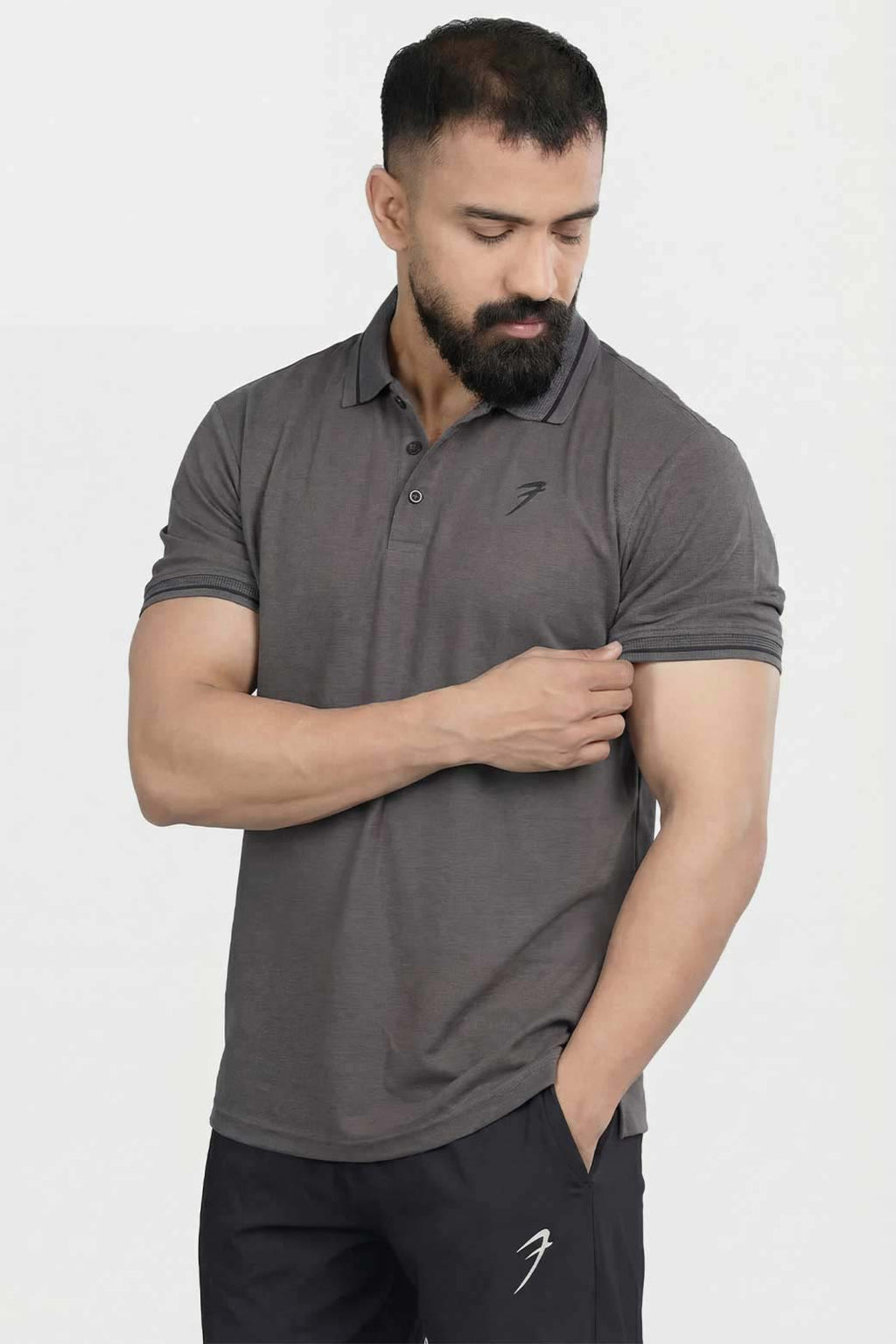 Mark Polo T-shirt Dark Grey