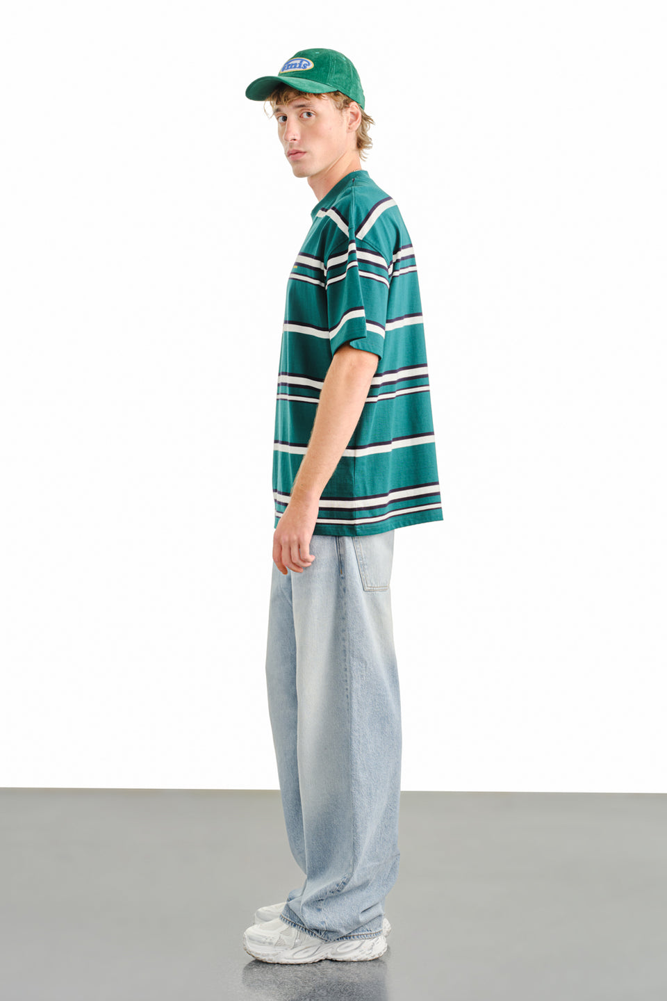 Midnight Pine Stripe Oversized T-shirt OSB3
