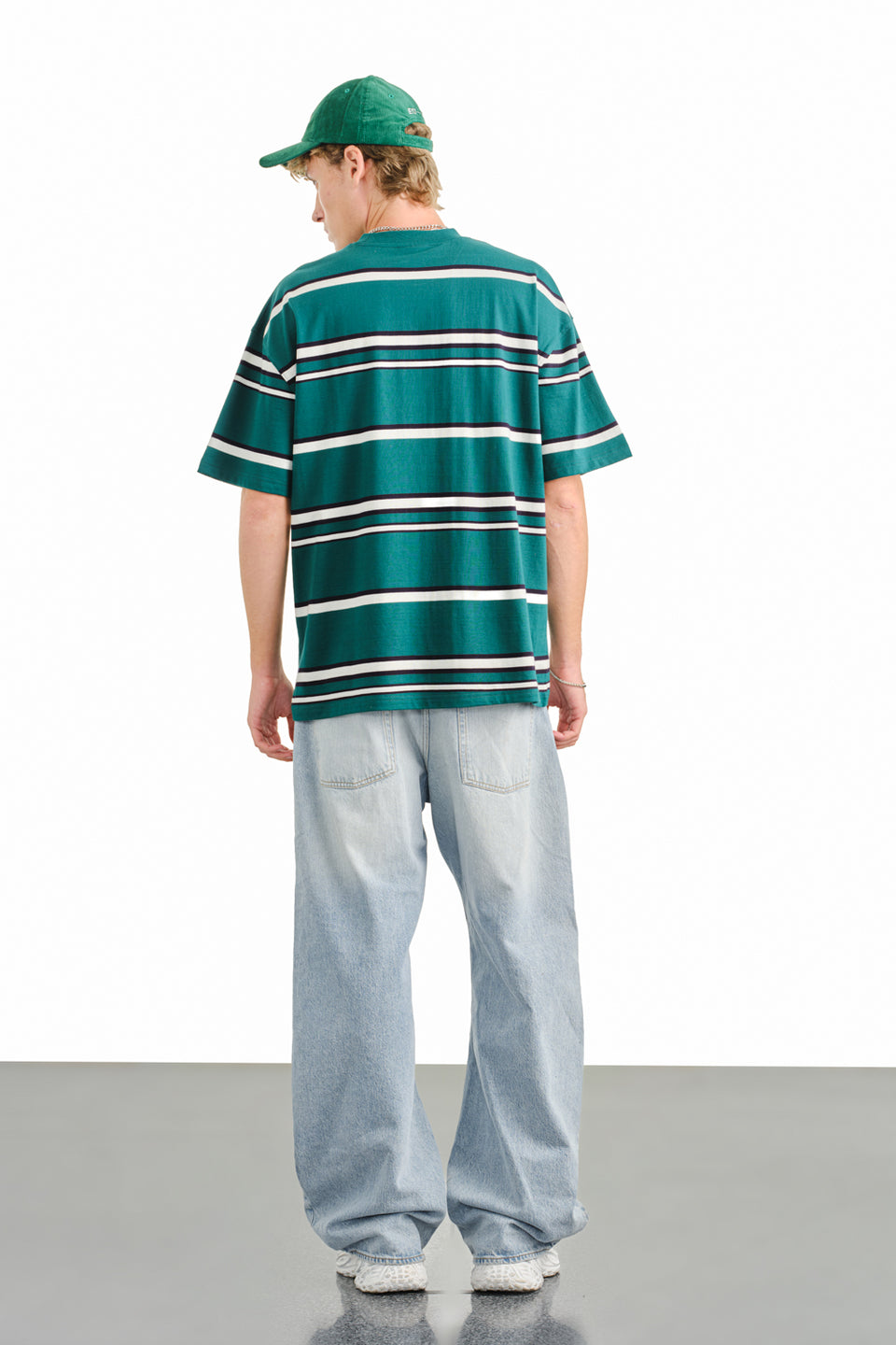 Midnight Pine Stripe Oversized T-shirt OSB3