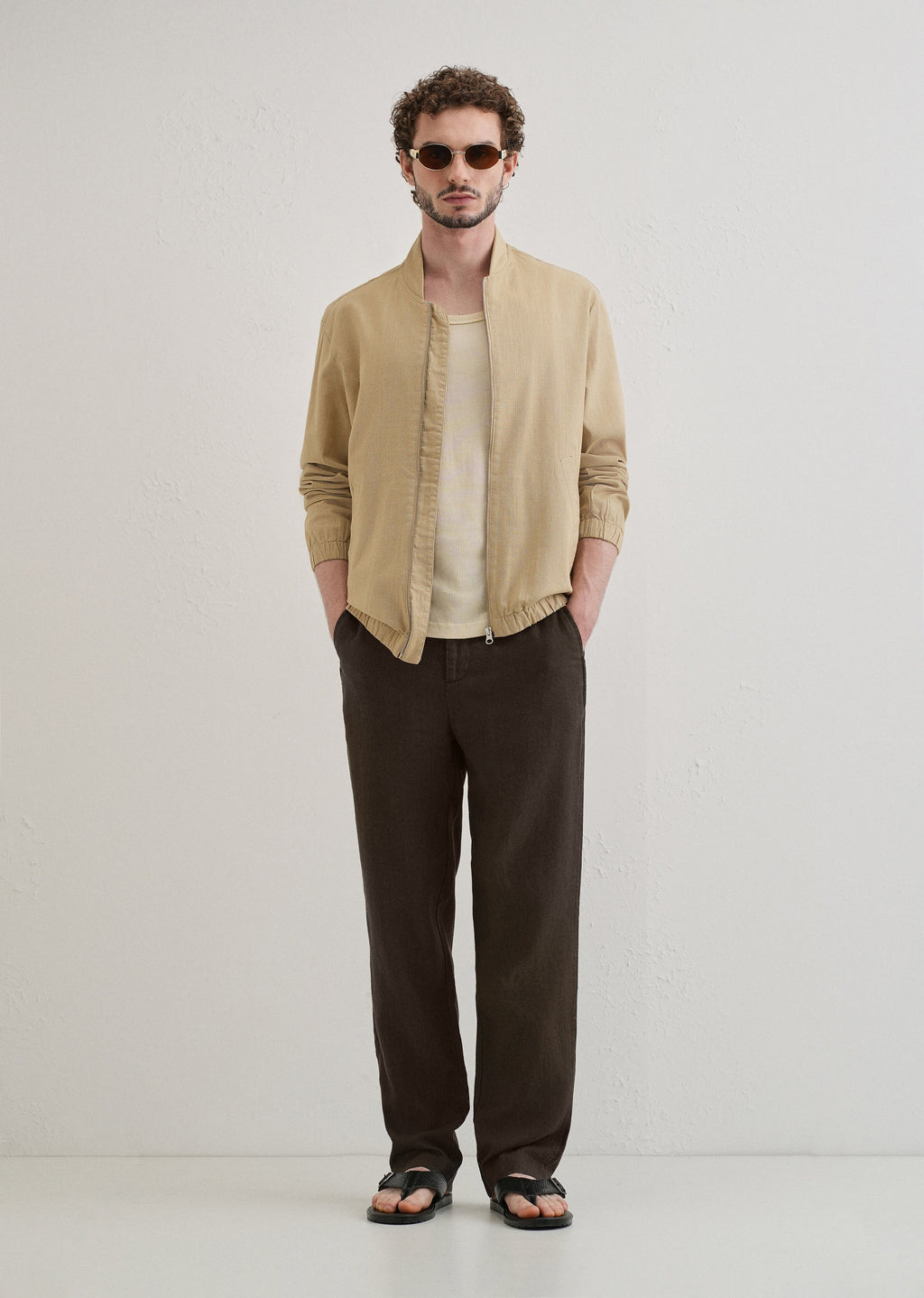 Mud Brown Linen pant