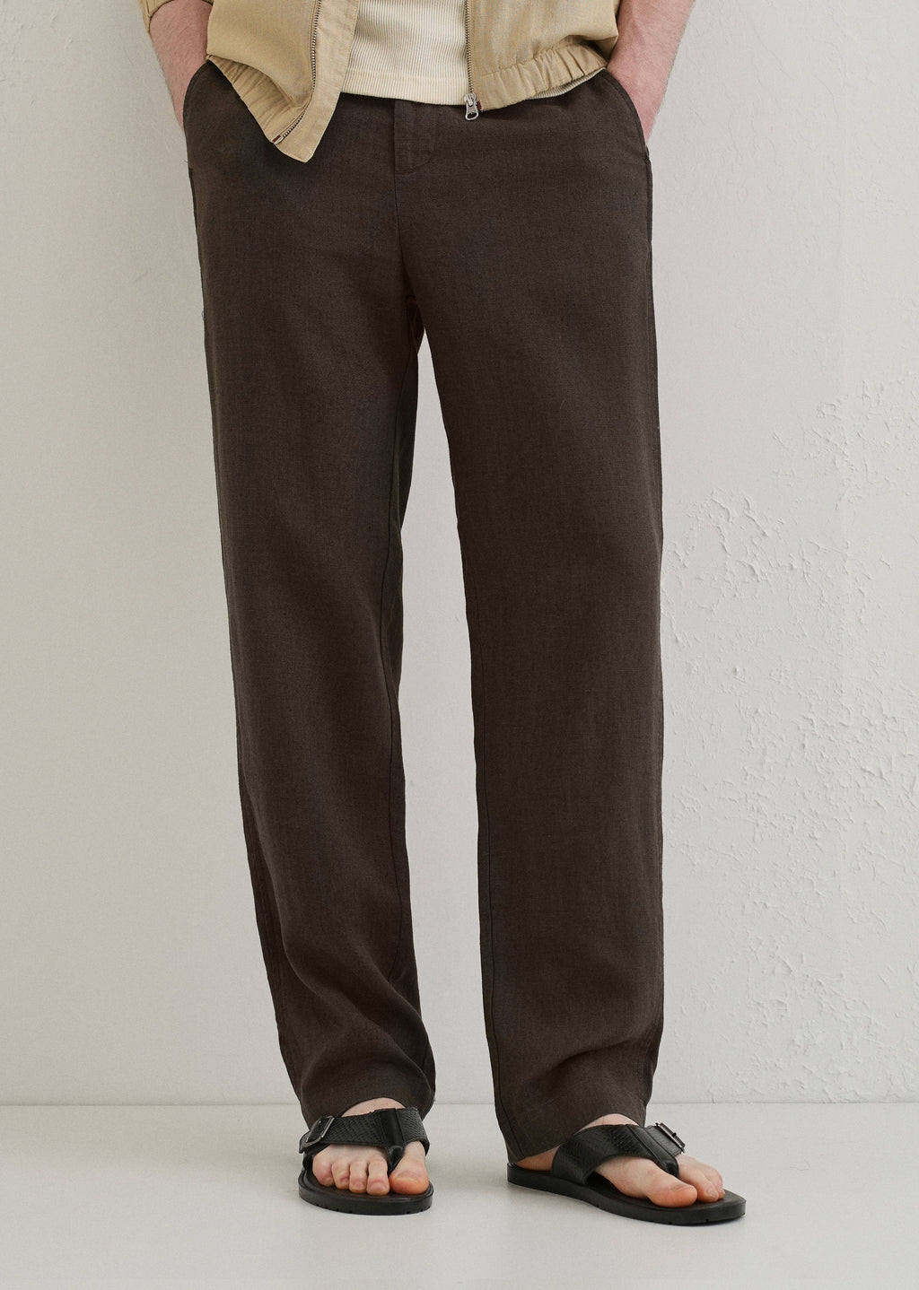 Mud Brown Linen pant