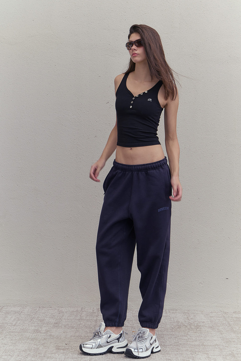 Navy Blue Cuffed Joggers JG67