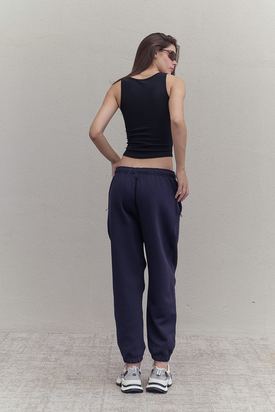 Navy Blue Cuffed Joggers JG67
