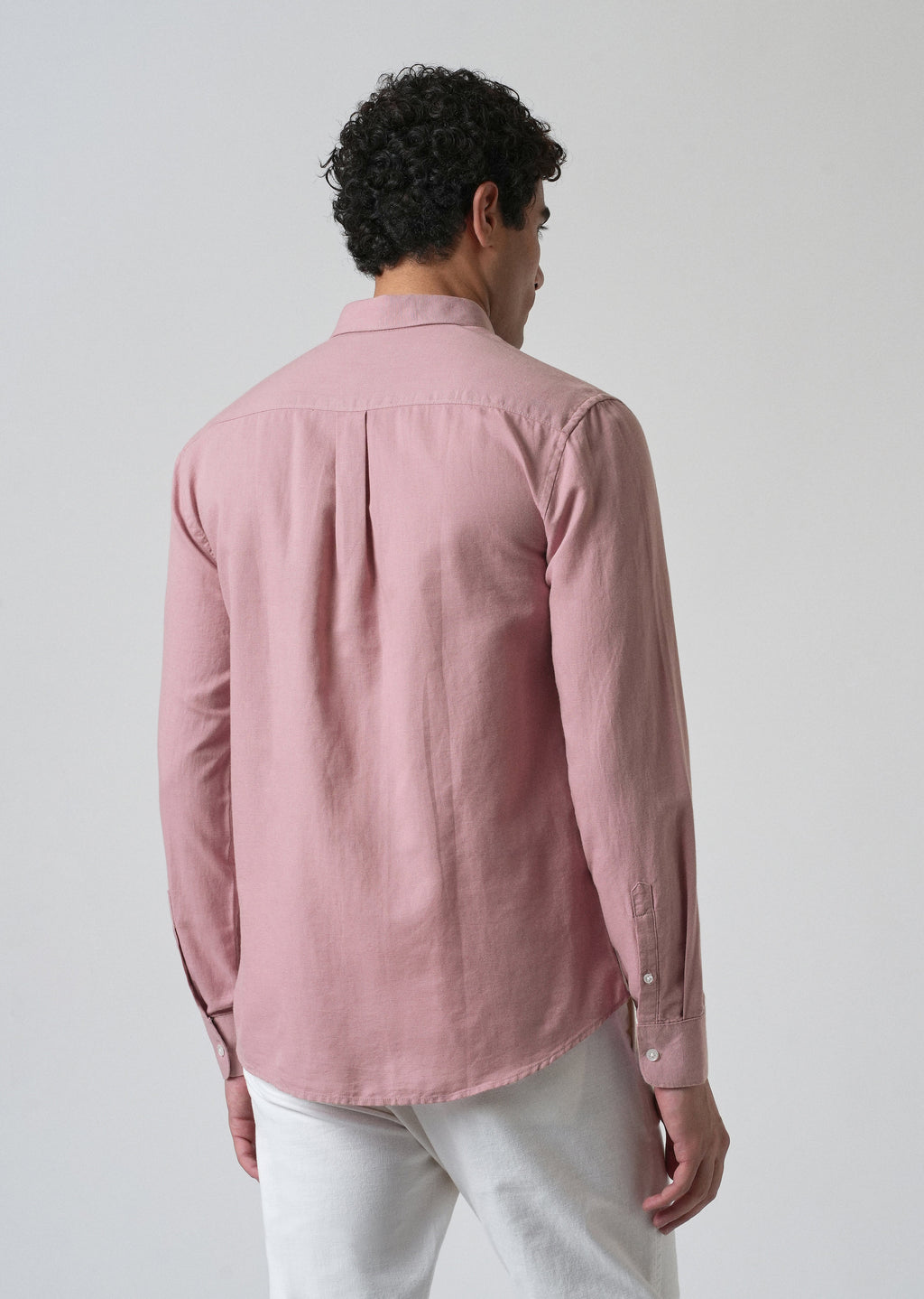 Nude Pink Cotton Linen Shirt