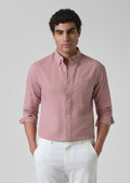 Nude Pink Cotton Linen Shirt