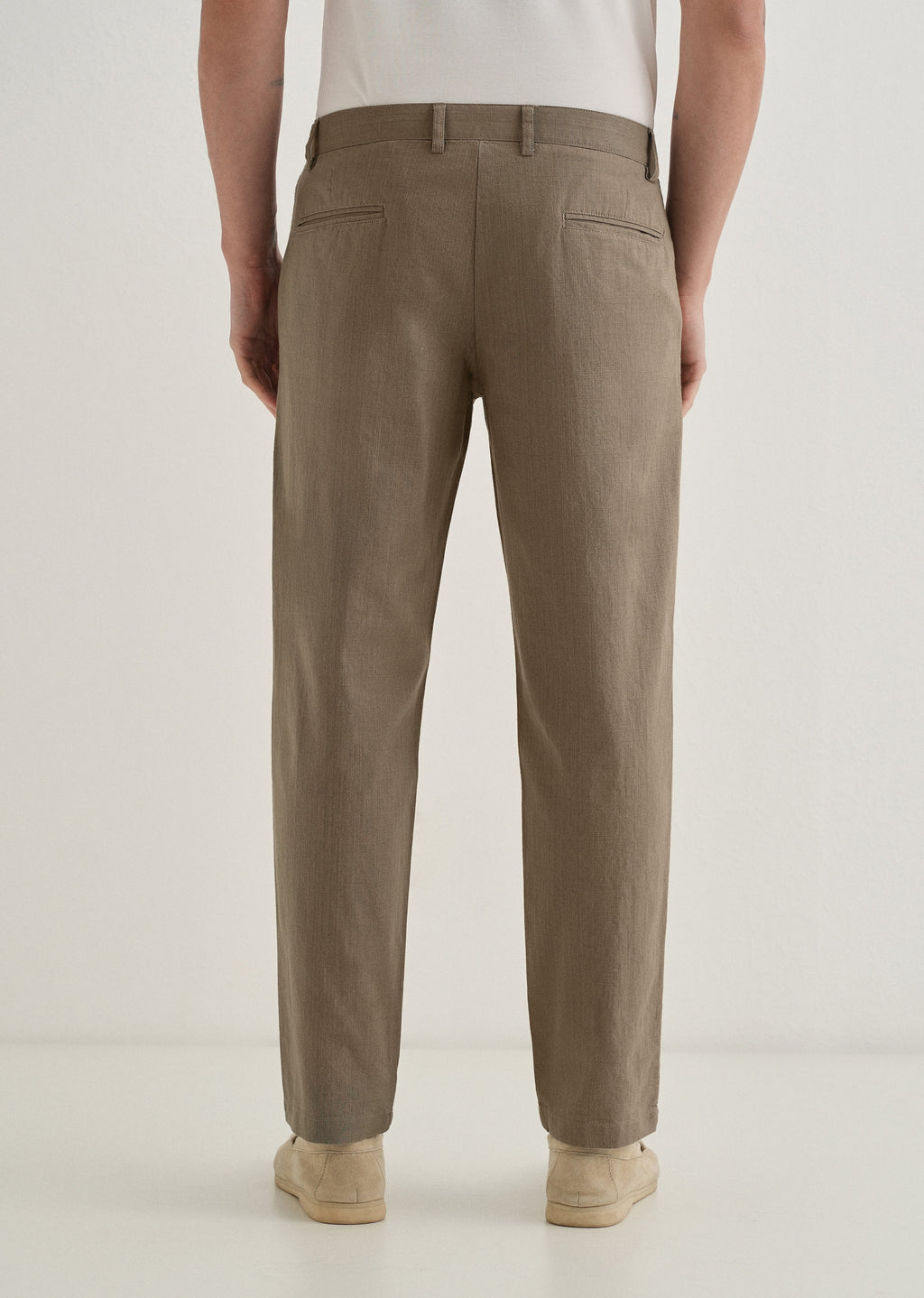 Olive Linen Trouser