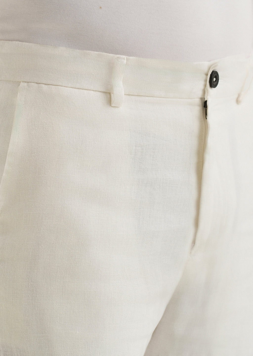 Opal White Linen Pant